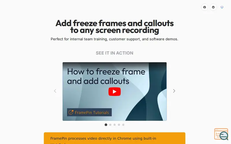 Screenshot of Framepin