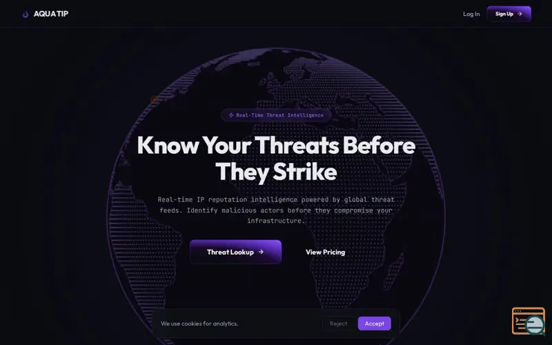 Screenshot of Aqua TIP — Threat Intel Platform