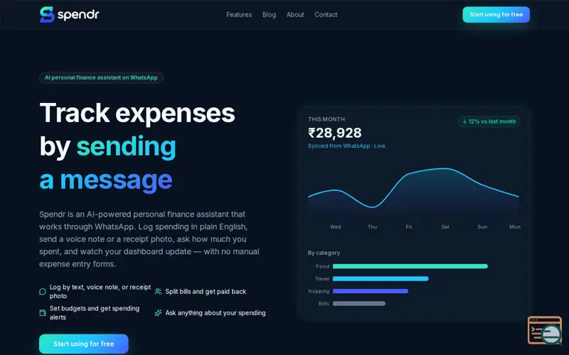 Screenshot of Spendr