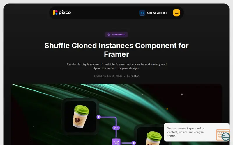 Screenshot of Pixcodrops