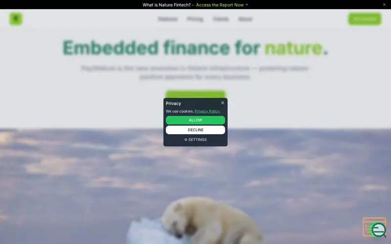 Screenshot of Pay2Nature