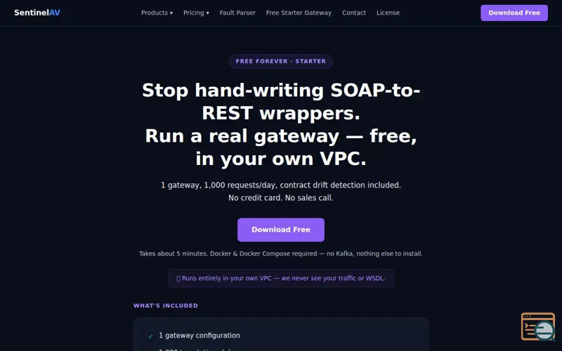 Screenshot of Sentinel-av