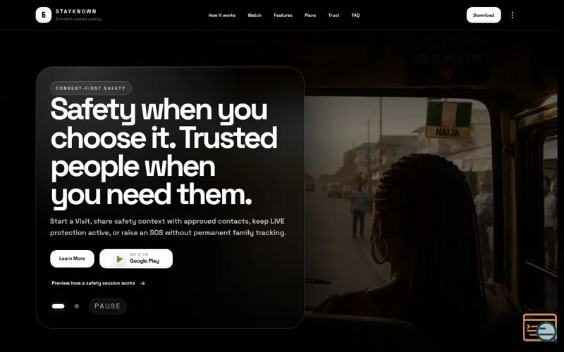 Screenshot of StayKnown