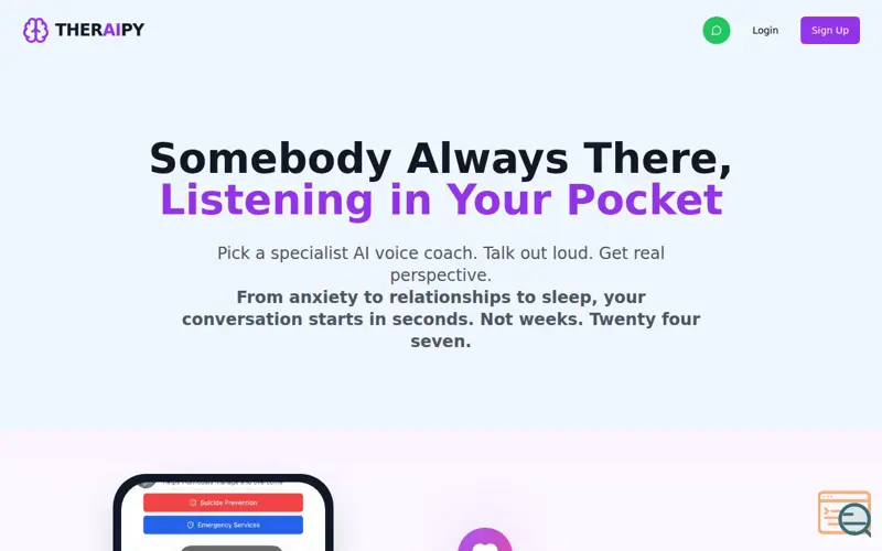 Screenshot of TherAIpy