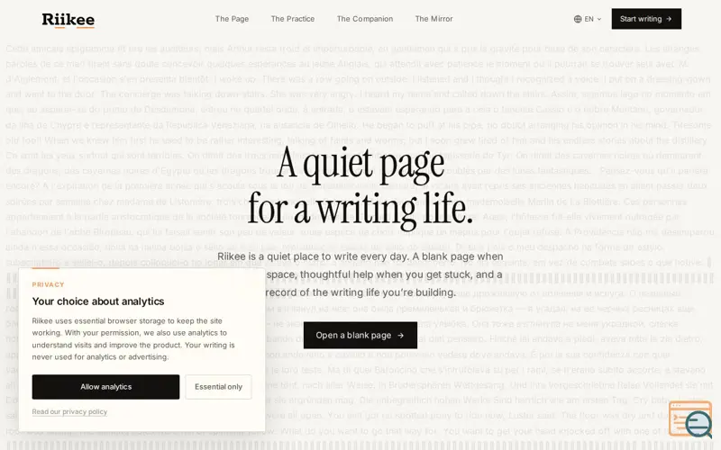 Screenshot of Riikee
