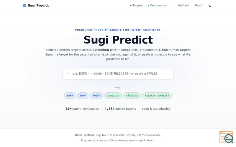 Screenshot of Sugi Predict