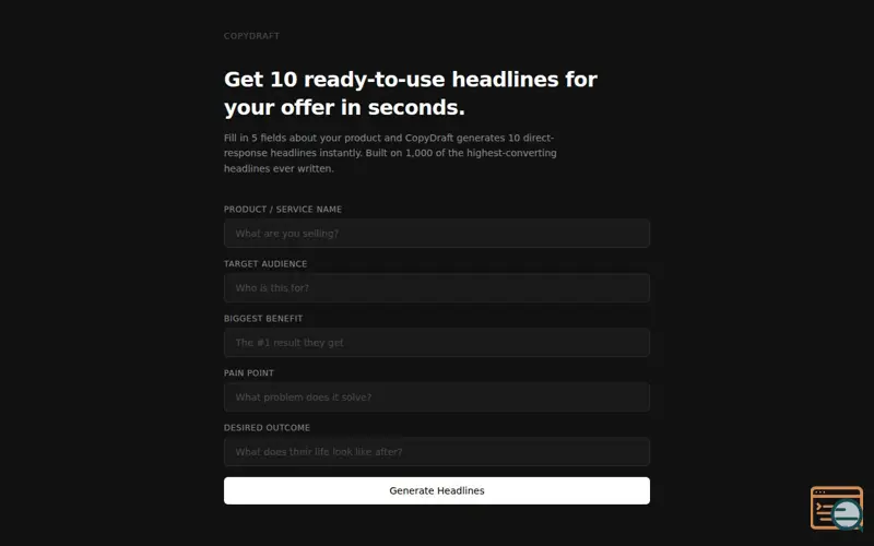 Screenshot of HeadlineForge