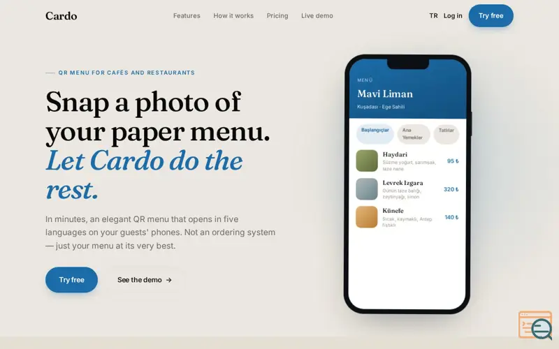 Screenshot of Cardo
