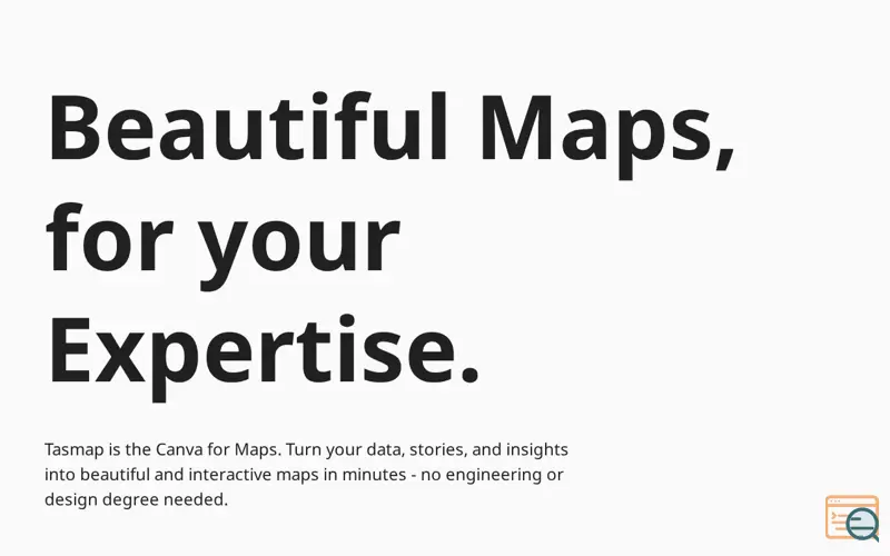 Screenshot of Tasmap