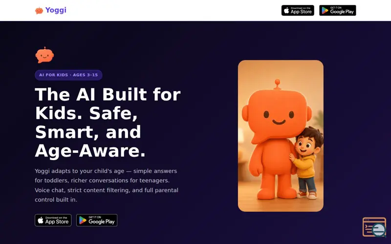 Screenshot of Yoggi – Safe AI Chatbot for Kids | Ages 3–15