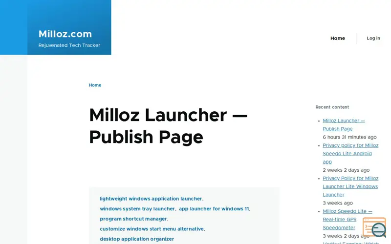 Screenshot of Milloz Launcher Lite