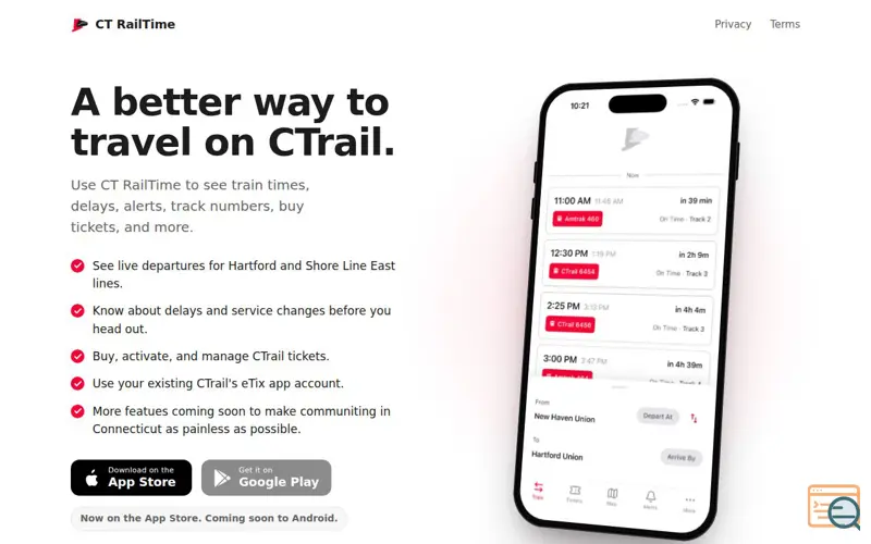 Screenshot of Ctrailtime