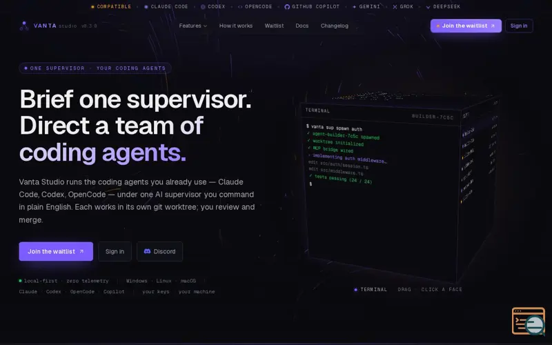 Screenshot of Vanta Studio