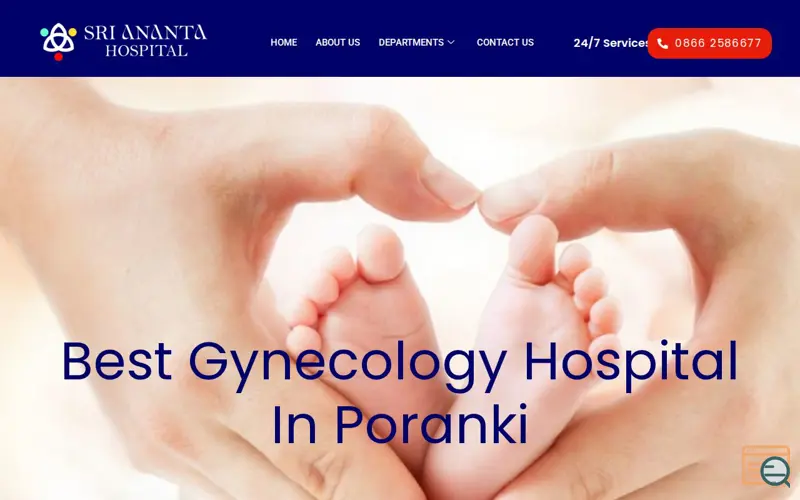 Screenshot of Sriananta Hospitals