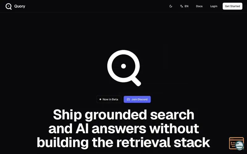 Screenshot of Quory