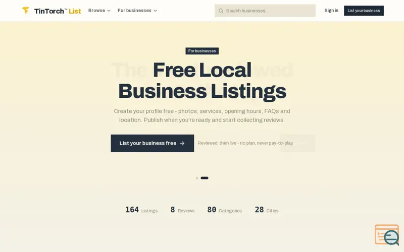 Screenshot of TinTorch List