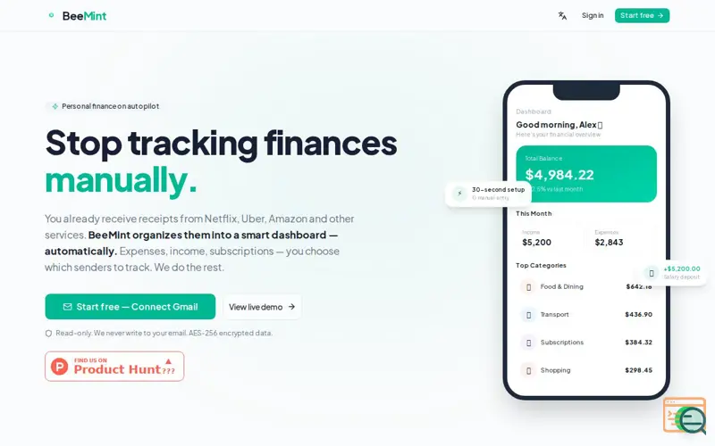 Screenshot of BeeMint: Smart Money Tracking