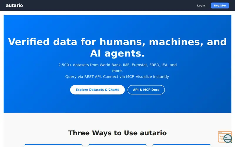 Screenshot of autario