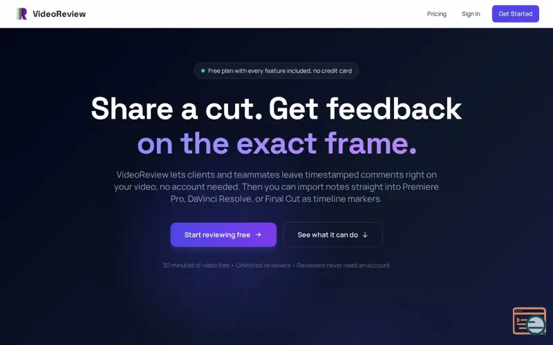 Screenshot of Video Review Pro