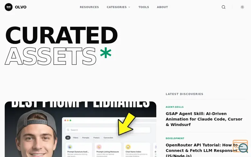 Screenshot of Olvo Hub