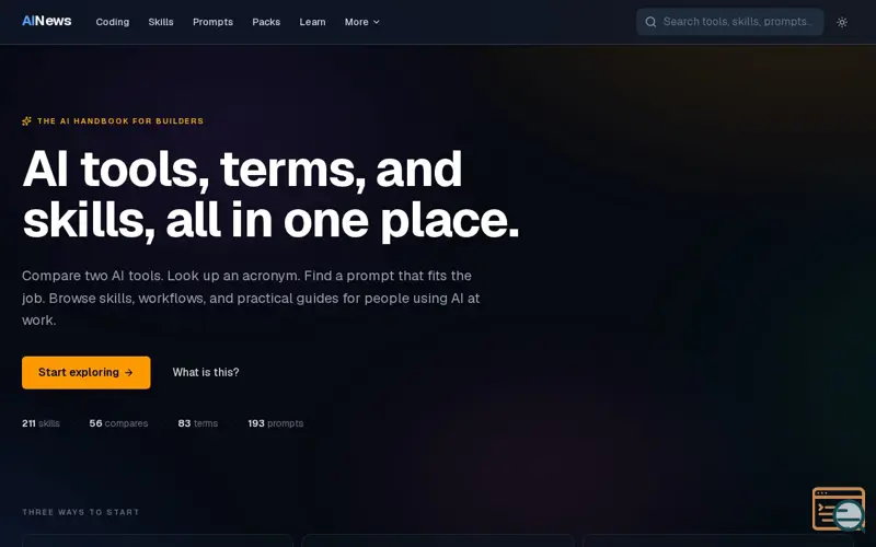 Screenshot of AINews