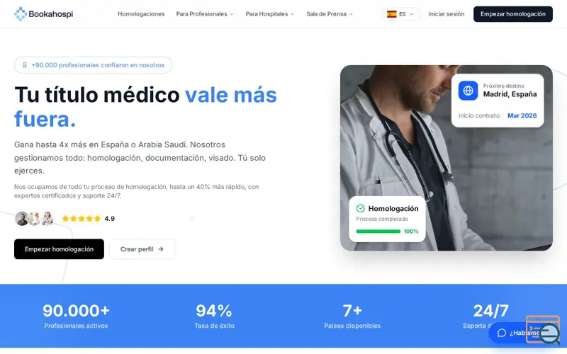 Screenshot of Bookahospi, a launch using SiteGround Email