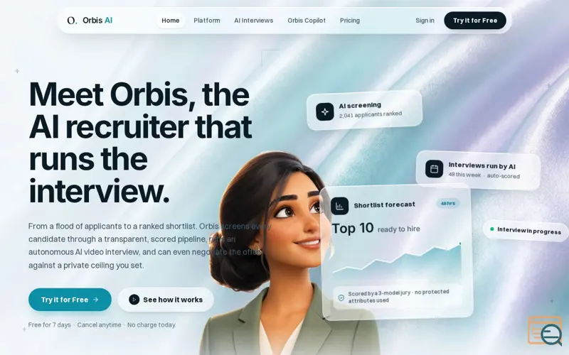 Screenshot of Orbis AI