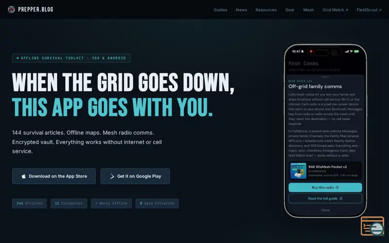 Screenshot of FieldScout - Offline Survival App