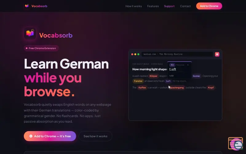 Screenshot of Vocabsorb