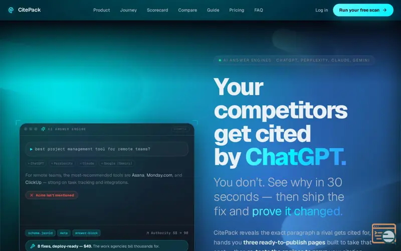 Screenshot of CitePack