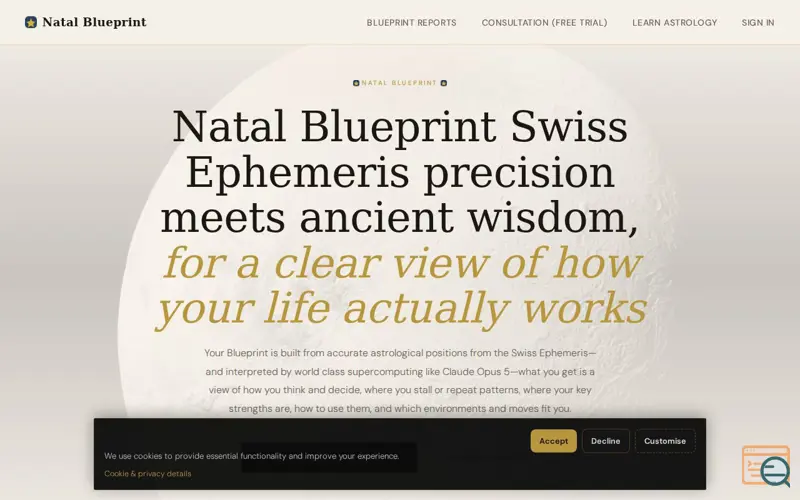Screenshot of Natal Blueprint