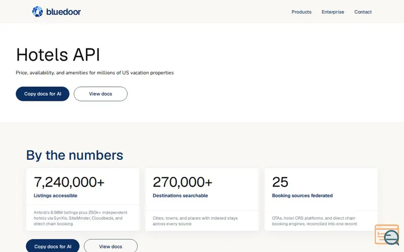 Screenshot of Hotels & Vacation Rentals API