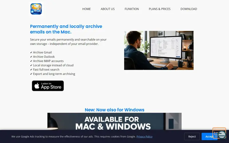 Screenshot of Mail Archive