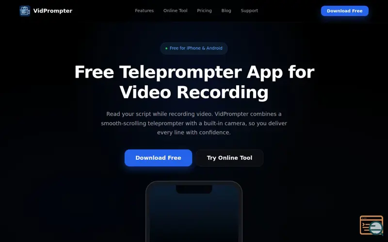 Screenshot of VidPrompter