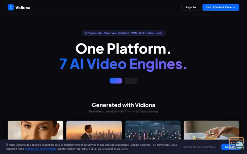 Screenshot of Vidiona