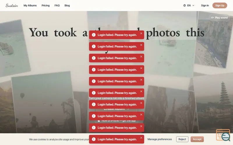 Screenshot of Sustain