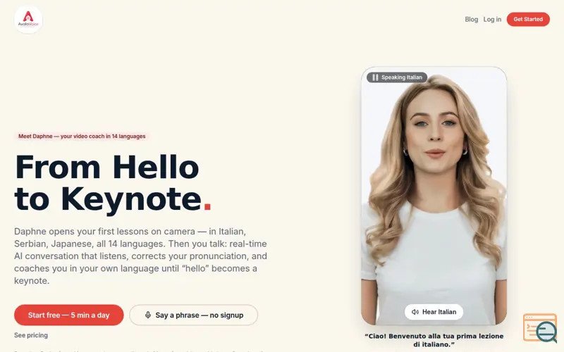 Screenshot of AvalaVoice