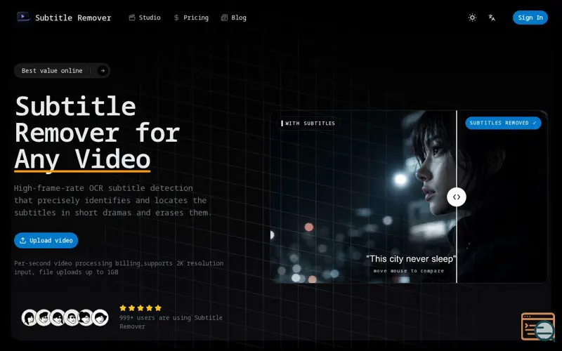 Screenshot of Subtitle Remover