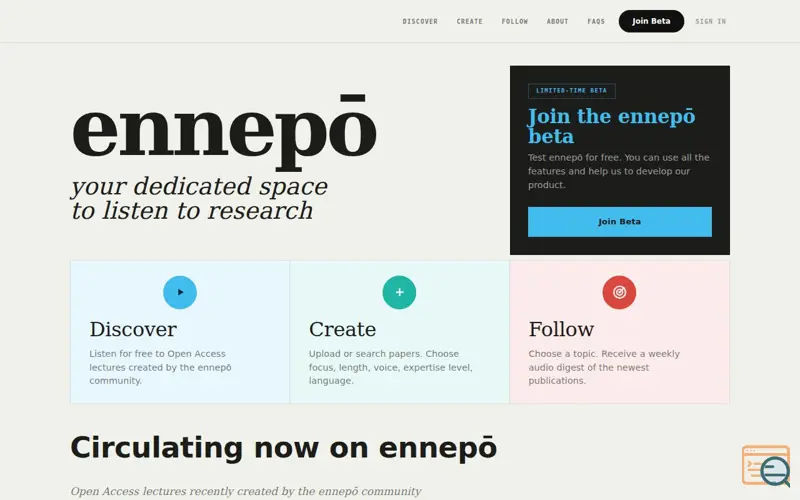 Screenshot of ennepō