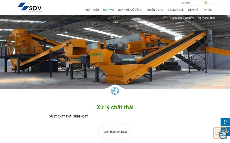 Screenshot of Xử lý chất thải