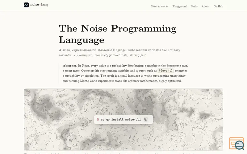 Screenshot of Noiselang
