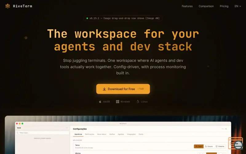 Screenshot of HiveTerm