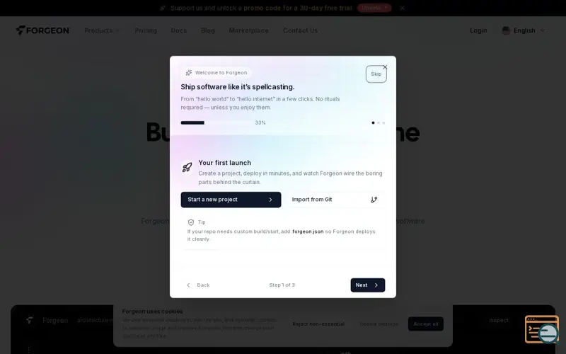 Screenshot of Forgeon