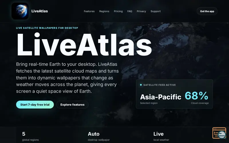 Screenshot of LiveAtlas