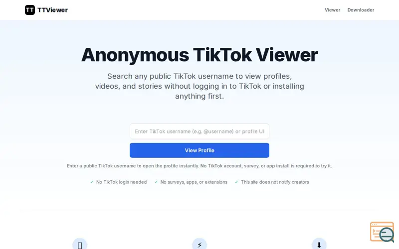 Screenshot of TikTok Viewer