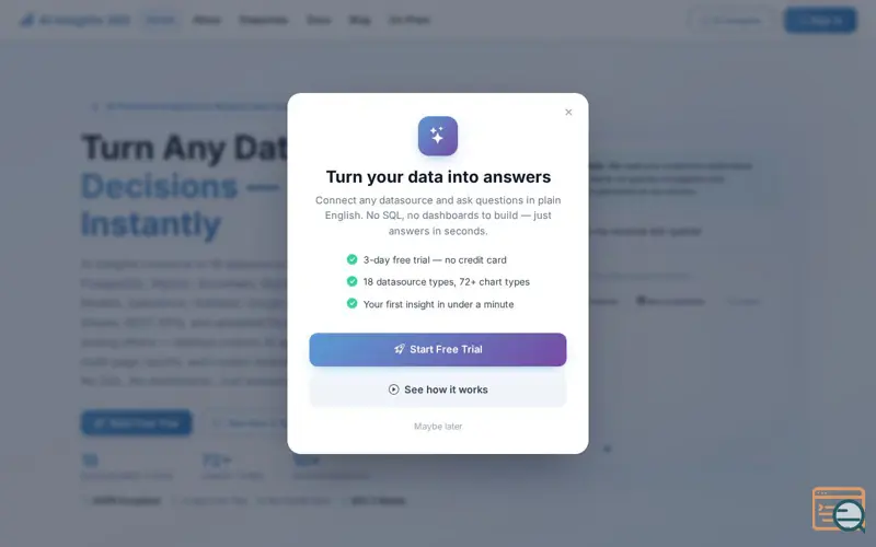 Screenshot of AIInsights365: Your Data, Your Voice