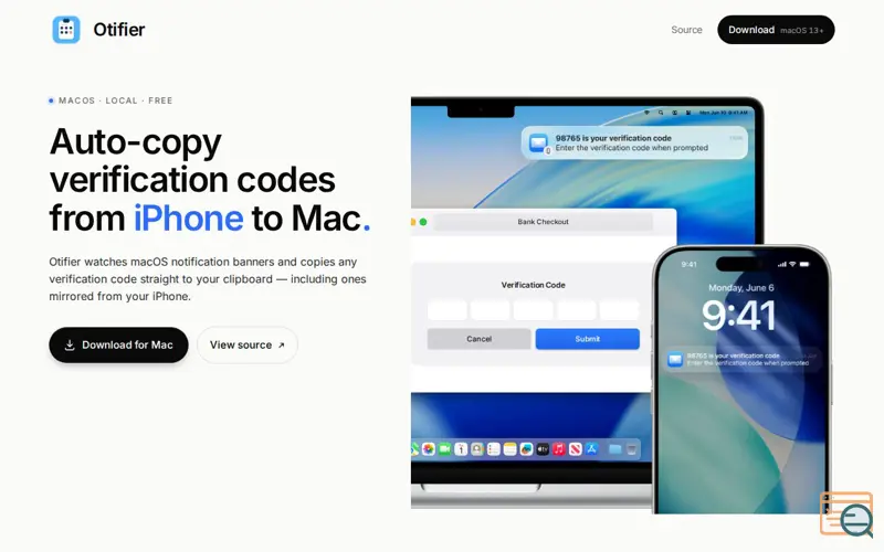 Screenshot of Otifier