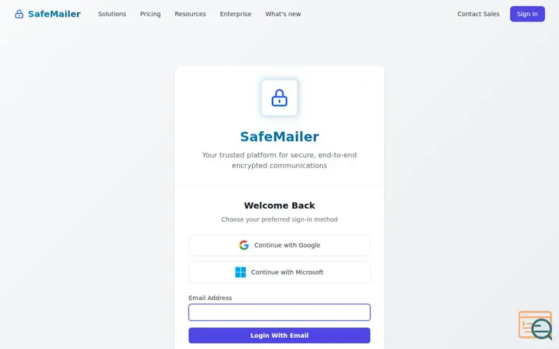Screenshot of SafeMailer.io