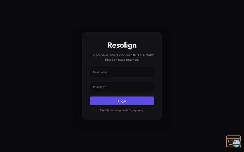 Screenshot of Resolign