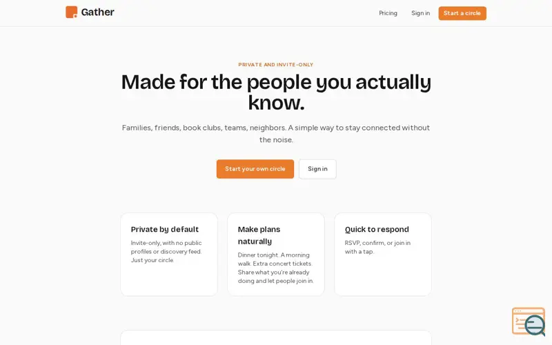 Screenshot of Gather